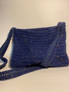 Blue Speckled Tote Bag - Etsy Blue Tote Bag, Durham Nc, Blue Tote, Soft Yarn, Durham, Making Out, Cotton Yarn, Shoulder Bags, Ships