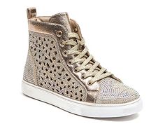 Women New York High-Top Sneaker - Couture Shoes, Gold Sneakers, Glitter Sneakers, Best Sneakers, Fashion Flats, Wedge Sneaker, High Top, Sneakers Fashion, Women's Shoes