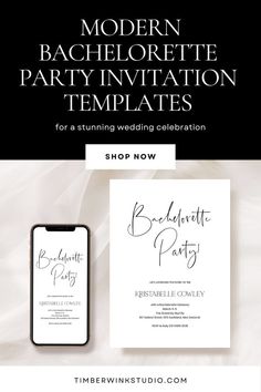 Quickly Make Modern Bachelorette Party Invitations