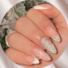 Holiday Nail Designs, Christmas Nail Designs, Gold Nails