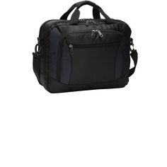 This sleek durable bag helps expedite travel with a checkpoint-friendly clamshell opening strategically placed padding for added tech protection and ample room for your belongings. Coordinates with our Commuter Backpack (BG205 sold separately).1 680 denier ballistic polyester in solid and two-tone accentsBack dedicated laptop clamshell compartmentCenter compartment with interior fan file dividerFront full-zip organization panelDetachable adjustable padded shoulder strapReinforced carrying handle Business Laptop Bag, Commuter Backpack, Personalized Basketball, Gifts For Dentist, Basketball Coach, Port Authority, Coach Gifts, Embroidered Bag, Computer Bags