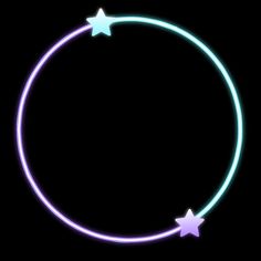 a neon circle with three stars on it