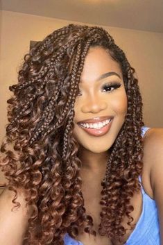 Wave Hairstyles, Goddess Box Braids, Short Box Braids Hairstyles, Curly Crochet Hair Styles, Short Box Braids, Big Box Braids Hairstyles, Faux Locs Hairstyles