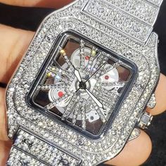 Beautiful Blinged Out Men's Or Women's Crystal Rhinestone Watch With A See Through Design. Heavy Feel To This Watch Rhinestone Watches, Silver Man, Luxury Brand, Quartz Watch, Crystal Rhinestone, Accessories Watches, Luxury Branding, Mens Accessories, Man Shop