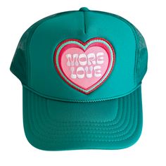 More Love Patch Trucker Hat This his or hers trucker is part of our 2024 Originals Trucker Collection. Cute and perfect for your next day in the sun. So many fun and original styles to choose from! So light, medium/high profile and a perfect addition to your growing hat collection. 5 Panel Foam Mesh Back Trucker, Pro Style Adult Sizing 100% Poly Foam Front, 100% Nylon Back Designed and Finished in Sunny San Diego Cheap Playful Trucker Hat With Curved Brim, Multicolor Trucker Hat With Curved Brim, Cheap Multicolor Letter Print Trucker Hat, Lifeguard Hat, Toddler Accessories, Hat Collection, Beach Essentials, More Love, Kids Hats