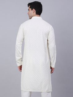 Colour: White Geometric woven design Shirt collar Long, regular sleeves Beads and stones detail Above knee Machine weave regular cotton Material & Care 100% CottonHand wash Dispatch within 7 days Cotton Kurta With Geometric Embroidery And Long Sleeves, Long Cotton Kurta For Festive Occasions, Fitted Traditional Wear With Pearl Embroidery And Long Sleeves, Festive Cotton Traditional Wear With Geometric Embroidery, Casual Festive Traditional Wear With Long Sleeves, Festive Long Cotton Kurta, Elegant Cotton Long Sleeve Traditional Wear, Casual Long Sleeve Festive Traditional Wear, Casual Festive Long Sleeve Traditional Wear