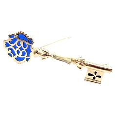 18k Yellow Gold Vintage Blue Enamel Key Pin Brooch by Mikimoto. With Blue Enamel. Details: Measurements: 52mm x 18mm Weight: 8.9 grams Stamped Hallmarks: 18k Mikimoto Hallmark - M *Free Shipping within the United States* YOUR PRICE: $3,000 T3331mdhd Gold Key, Pin Brooch, Hallmark, Brooch Pin, Yellow Gold, United States, Stamp, Key, Yellow