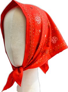 Red Bohemian Cotton Bandana, Red Cotton Bohemian Bandana, Retro Bandana With Bandana Print For Festivals, Vintage Bandana With Bandana Print For Summer, Traditional Cotton Bandana, Vintage Bandana Scarf For Summer, Vintage Summer Bandana Scarf, Adjustable Vintage Bandana For Festivals, Adjustable Vintage Style Bandana