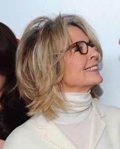 Diane Keaton, Wearing Glasses, Medium Length Hair Cuts, Hair Today, Great Hair