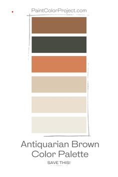 the color palette for an artisann brown and green palette