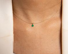 Solitaire , Emerald Solitaire Necklace , Emerald Solitaire Pendant , 14K Yellow- White- Rose Solid Gold 2,5 mm (small one) Emerald : 0,04 ct Gram: 1,46 Product Code: -- 3 mm Emerald: 0,09 ct Gram: 1,49 Product Code: -- 4 mm (big one) Emerald: 0,23 ct Gram: 1,56 Product Code: -- Chain length: 42 cm = 16 1/2 inc La Tua Luce is an ideal option for women who enjoy the luxury of being well-groomed and stylish with affordable budgets and love to wear quality and specially designed jewelry. We offer an Emerald Solitaire Necklace, Elegant Bezel-set May Birthstone Necklace, Elegant Emerald Birthstone Necklace In Bezel Setting, Minimalist Solitaire Birthstone Necklace, Minimalist Emerald Necklace With Round Pendant, Minimalist Emerald Birthstone Necklace With Round Pendant, Minimalist Emerald Necklace For Anniversary, Minimalist Solitaire Necklace With Birthstone For Formal Occasions, Minimalist White Gold Solitaire Necklace With Gemstone