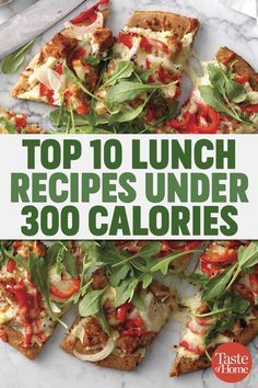 the cover of top 10 lunch recipes under 300 calories by jamie o'connor