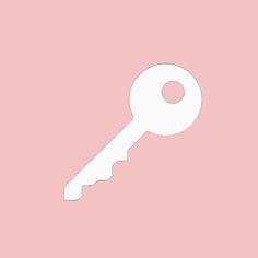 a white key on a pink background