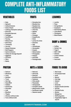 Anti Inflammation Food List, Inflamed Stomach, Anti Inflammation Meals, Reduce Inflammation Diet, Inflamation Diet, Inflammatory Foods List, Anti Inflammation Foods, Low Inflammation Diet, Healthy Low Calorie Dinner