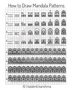 the instructions for how to draw handmade patterns in different styles and sizes, including laces