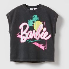 Girls Sizes 11-12 Trendy Zara Tops With Text Print, Trendy Zara Top With Text Print, Fun Black Tops With Text Print, Fun Black Top With Text Print, Trendy Black T-shirt By Zara, Trendy Black Zara T-shirt, Fun Black Slogan Top, Zara Pink Graphic Print Top, Baby Boy Graphic Tees