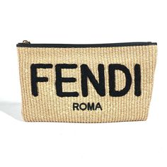 100% (Genuine) Iem No. G-240910-8 Brand FENDI Model number 8N0149 Item Clutch bag Model logo Line straw Gender unisex Color beige Material Raffia, Leather Accessories storage bags Size cm (approx.): W29 x H16.5inch (approx.): W11.4 x H6.5 Item Rank S rank">About Item Rank Condition 【Notices】 There is a surface Fluffing 【Outside】 (Surface) Slight Scratch 【Inside/Other】(Inner)Slight Scratch If you have any questions about the product details, please contact us at any time. I will update item description for you. Designer Woven Straw Travel Bag, Designer Woven Straw Bag For Travel, Designer Natural Straw Bag For Travel, Luxury Straw Bags For Everyday, High-end Straw Bags, Rectangular Shoulder Bag With Designer Logo For Travel, Rectangular Travel Shoulder Bag With Designer Logo, Rectangular Designer Shoulder Bag For Travel, Designer Logo Rectangular Shoulder Bag For Travel