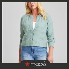 in stock Pointelle Knit, Button Front Cardigan, Women's Sweaters, Stay Cozy, Then And Now, And Now, Cable Knit, Sweaters For Women, Buy Online