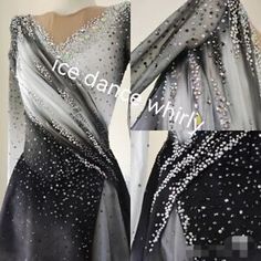 a dress with silver and black sequins on it