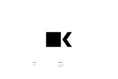 a black and white logo with the letter k on it's left side, which appears to be an arrow