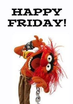 an image of a happy friday card with the character from sesame's muppets