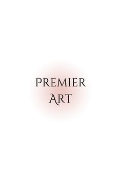 the words premer art are in black and white