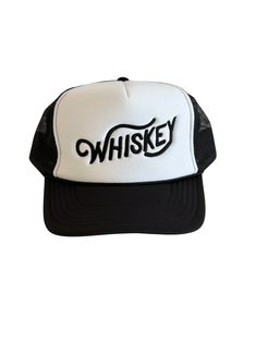 Whiskey Trucker Hat Beach days are the best days! This his or hers trucker is part of our Party Collection. Cute and perfect for your next party day in the sun. So light, medium profile and a perfect addition to your growing hat collection. 5 Panel Foam Mesh Back Trucker, Pro Style Adult Sizing 100% Poly Foam Front, 100% Nylon Back Pilgrim Jewellery, Pink Martini, Diff Eyewear, Black Tape, Hat Collection, Sneaker Slippers, Resort Collection, Knit Sweatshirt, Beach Days