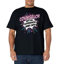 PRICES MAY VARY. Our Counselor: Not All Superheroes Wear Capes T-shirt is the perfect tshirt for action heroes fans. It's a great gift idea for a birthday or Christmas. People who love superpowers, comic book hero or funny Counselor novelty t-shirt will love this tee shirt. Great present for Men, Women and Kids Lightweight, Classic fit, Double-needle sleeve and bottom hem Not All Superheroes Wear Capes, Christmas People, All Superheroes, Superhero Shirt, Presents For Men, Comic Book Heroes, Fun Comics, Branded T Shirts, Comic Book