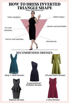 Peplum tops and dresses add volume to the hips and create the illusion of a more defined waist, helping to balance out the broader shoulders of the inverted triangle shape. Dress For Inverted Triangle Body Shape, Plus Size Inverted Triangle