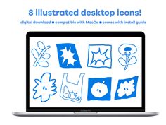 Mac Icons, Folder Icons For Mac, Desktop Folder Icons, Desktop Icons, Folder Icon, Riso Print, Folder Design, Custom Icons, Modern Graphic Design