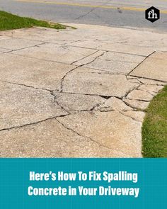 Don't replace your driveway, patio or basement floor—just resurface it. #driveway #concrete #homeownertips #diy Repairing Concrete Driveway, How To Fix Cracked Concrete Driveway, Diy Driveway Repair, Driveway Repair Concrete, Concrete Driveway Repair Diy, How To Repair Cracked Concrete Driveway, Resurface Concrete Driveway, Resurfacing Concrete Patio, Concrete Resurfacing Driveways