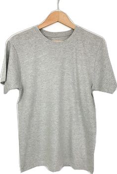 Gray Plain Crew Neck T-shirt, Gray Relaxed Fit Plain T-shirt, Simple Gray Cotton T-shirt, Basic Gray T-shirt For Everyday, Gray Relaxed Fit Simple T-shirt, Basic Heather Grey Cotton T-shirt, Heather Grey Cotton Crew Neck T-shirt, Heather Grey Relaxed Fit Short Sleeve T-shirt, Heather Grey Cotton T-shirt Short Sleeve