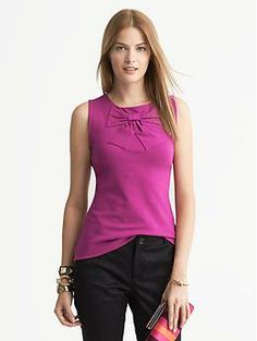 Banana Republic Ponte Knit Bow Top, $49.50 Knit Bow, Clothing Shopping, Bow Top, Top Banana, Style Savvy, Gift List, Fall 2014, Sweater And Shorts, Bow Detail