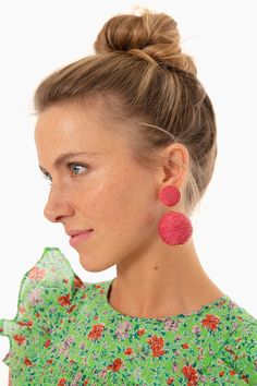 A playful addition to your jewelry box, the Pink Raffia Lantern Earrings pair perfectly with solids and prints for an unexpected pop of color and texture to your look.PinkRaffiaBrass
Post Back Closure
Nickel freeHypoallergenic surgical steel post Lantern Earrings, Earrings Outfit, Jeans And Wedges, Summer Neutrals, Chunky Necklaces, Woven Raffia, Flowy Maxi Dress, Steel Post, Summer Earring