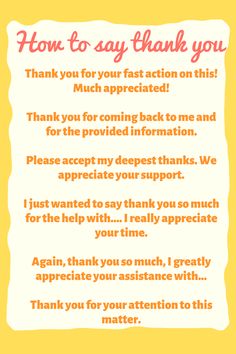 a thank card with the words, how to say thank? and an orange background