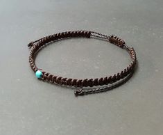 Handmade Friendship Bracelet Single Turquoise Minimalist Turquoise Bracelets For Beach, Casual Brown Bangle Jewelry, Turquoise Hand Wrapped Friendship Bracelets As Gift, Turquoise Casual Hand Wrapped Bracelets, Casual Turquoise Hand Wrapped Bracelets, Casual Turquoise Bracelet Jewelry, Casual Turquoise Bracelet, Handmade Turquoise Friendship Jewelry, Handmade Turquoise Jewelry For Friendship