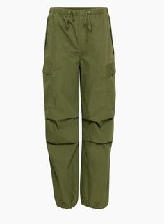 SQUAD POCKET PARACHUTE PANT | Aritzia Military Style Relaxed Fit Cargo Pants With Elastic Waistband, Combat Style Wide Leg Parachute Pants With Side Pockets, Military Style Relaxed Fit Wide Leg Parachute Pants, Military Cargo Pants With Elastic Waistband, Military Cargo Pants With Elastic Waistband For Streetwear, Urban Style Parachute Pants With Cargo Pockets For Outdoor, Utility Baggy Parachute Pants For Outdoor, Khaki Military Style Parachute Pants, Khaki Combat Style Parachute Pants