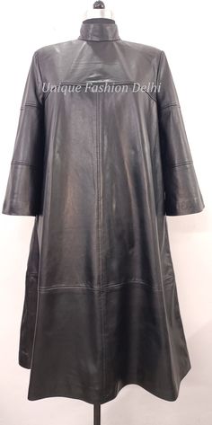 Product Details ►  best quality genuine lambskin luxurious leather ► fully Lined: 100% polyester ► length of dress : Below-the-knee ► dress opening center back invisible zip closer ► two slits pocket are on the side ► wide 3/4 sleeve dress ► A line dress ► made in India ► You can get your dress made in your favorite color, and even get the dress customized as per your body measurements And bulk order is accepted Why you buy from us   ► We use best quality genuine leather 100% lambskin leather  ► We give you fast and free shipping for everywhere  ► When you get product from us you will get 100% satisfaction from product  ► We have high experience worker for making your product like designer and pattern master and tailor  ► We accept return and provide a full refund in some cases. ► We get y Elegant Leather Winter Dresses, Winter Long Sleeve Leather Dresses, Elegant Winter Leather Dresses, Elegant Leather Dresses For Winter, Formal Long Sleeve Leather Dress, Invisible Zip, Line Dress, Knee Dress, Dress Outfit