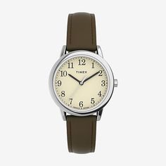 This classic design has been a favorite since 1977. With an easy-to-read cream dial, versatile silver-tone 30mm case, and our revolutionary INDIGLO backlight, this watch is as timeless as it is practical. We've paired its dapper aesthetic with the comfort and ease of a one-time adjustable brown leather strap, bringing together simplicity and effortless style.Number of Batteries: 1Included: 1 Watch(es)Features: Batteries Included, Quick ShipBattery Type: Lithium CellsJewelry Closure: BucklePower Everyday Brown Watch With Round Dial, Classic Brown Watch, Brown Everyday Watches, Classic Everyday Watch With Round Dial, Classic Watch Accessories With Analog Display, Classic Analog Watch Accessories For Everyday, Everyday Analog Watch With Round Dial, Classic Brown Watch For Everyday Use, Classic Brown Everyday Watches