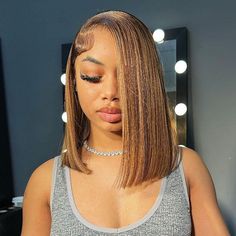 Get the perfect bob wig at an unbeatable price with our flash sale! Our 14 inch 13x4 lace front bob wigs are pre-plucked and highlighted with P4/27 for a natural look. Made with human hair, choose from straight or body wave styles and enjoy a pre-cut, glueless design with baby hair included. Only $89.99 - don't miss out! Product Details Brand:Ishow Hair Hair Material:100% human hair from one donor Hair Color:Natural Black/P4/27 Texture: Straight Hair/Body Wave Length: 10-14 Inch Available(Hot Se Lace Front Bob Wigs, Human Hair Wigs Straight, Indian Hair Color, Lace Front Bob, Wigs Straight, Frontal Wig Hairstyles, Birthday Hairstyles, Honey Blonde Highlights, Quick Weave Hairstyles