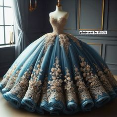 Dress References, Royal Costume, Quinceanera Themes Dresses, Big Wedding Dresses, Expensive Dresses, Beautiful Long Dresses, Fashion Drawing Dresses