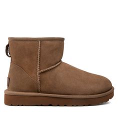 Brown suede leather low boots with fured interior from UGG. - fit the true size - composition: 100% leather - made in extra EU Ugg Classic Mini Ii, Ugg Classic Mini, Logo Hat, Sheepskin Boots, Low Boots, Ugg Classic, Graphic Logo, Classic Mini, Womens Uggs