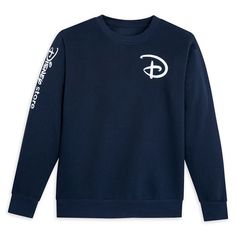 Shop the stories you love at DisneyStore.com, then wear the logo of the shop you love! This long sleeve pullover crew fleece sweatshirt with graphics on chest and sleeve is fit for family members and fans alike. Disney Fan Merchandise Crew Neck Sweatshirt, Disney Long Sleeve Fan Merchandise Tops, Cheap Disney Long Sleeve Sweatshirt, Blue Disney Cotton Sweatshirt, Disney Character Print Long Sleeve Sweatshirt, Bare Necessities, Family Members, Disney Store, Disney Style