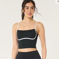 Brand New With Tags Size Small Gilly Hicks Active Recharge Under Bust Cami Tank Top Cropped Women Black Small Affordable Sleeveless Calvin Klein Tops, Gilly Hicks, Top Cropped, Tank Top Cami, Cami Tanks, Cropped Tank Top, Tank Top, Black White, Tank Tops