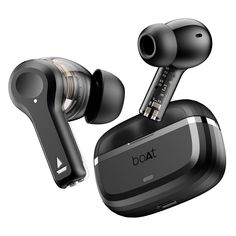 an image of two headphones with ear buds