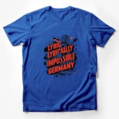 Show off your love for music with this vibrant Lyrically Impossible Germany graphic tee. Ideal for fans of all music genres, this T-shirt features bold lettering intertwined with elements like a microphone, guitar, and drums, all artistically laid out in a dynamic black and red design. Perfect for personal wear or as a thoughtful gift, this T-shirt brings together style, comfort, and a passion for music. Custom graphic T-Shirt.Customize your color Black And Red Design, Retro Band, Bold Lettering, Edm Festival, Funny Graphic Tees, Concert Tees, Red Design, Casual Summer Shirts, Music Genres