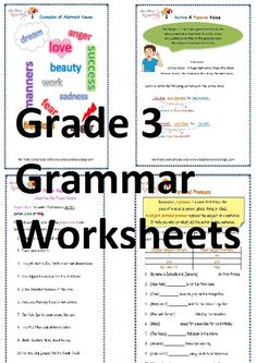 three different types of worksheets with the words grade 3, grade 3 and grade 4