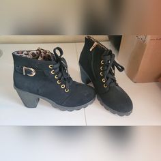 Ordered From Boutique Too Small Never Worn Black Ankle Boot Casual Fall Heels With Buckle Closure, Casual Black Ankle Boot Heels, Black Ankle Boots, Wearing Black, Bootie Boots, Ankle Boot, Ankle Boots, Women Shoes, Boutique