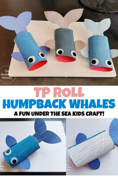 this is an image of a paper roll humpback whale craft