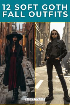 Ready for a style refresh? Check out these 12 soft goth-inspired outfits that seamlessly mix classic gothic charm with modern fall trends. Gothic Fashion Modern, Goth Fall Outfits, Soft Goth Outfits, Style Your Clothes, Edgy Work Outfits, Modern Goth, Soft Goth, Long Black Coat, All Black Outfit